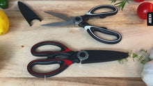 3 Pack Kitchen Scissors, Ultra-Sharp Premium Stainless Steel Heavy Duty Kitchen Shears & Multi Purpose Poultry Shears for Chicken, Poultry, Fish, Meat, Vegetables, Herbs, Bottle opener, Nuts Cracker