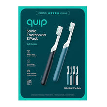 quip Sonic Electric Toothbrushes, Marine and Charcoal, with 4 Replacement Brush Heads, 2 pk. - Brands For Less USA