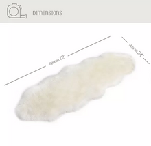 100% Genuine Sheepskin Rug, 5'10" x 1'11"