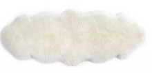 100% Genuine Sheepskin Rug, 5'10" x 1'11"