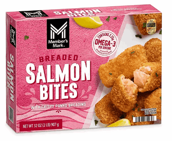 Member's Mark Breaded Salmon Bites, Frozen, 2 lbs.
