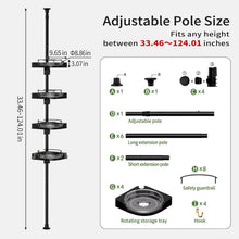 shuangqing360_RotatingCornerShowerCaddyTensionPoleOrganizer-4-TierAdjustableRustproofMetalPole_PlasticShelveswithSafetyGuardrail_...1 - Brands For Less USA
