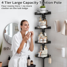 shuangqing360_RotatingCornerShowerCaddyTensionPoleOrganizer-4-TierAdjustableRustproofMetalPole_PlasticShelveswithSafetyGuardrail_...5 - Brands For Less USA