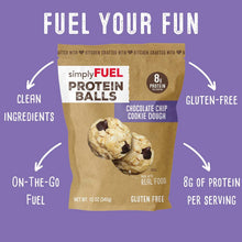 simplyFUEL Chocolate Chip Cookie Dough Protein Balls, 12 oz. - Brands For Less USA