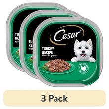 (3 pack) Cesar Filets in Gravy Turkey Recipe Flavor Adult Wet Dog Food, 3.5 oz Tray - Brands For Less USA