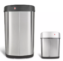 Nine Stars Sensor Trash Cans, Stainless Steel 13.2 gal./3.2 gal.
