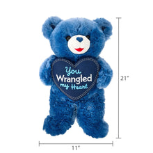 Large Sweetheart You Wrangled My Heart Teddy Bear Plush, Blue, 21", Valentine's Day by Way To Celebrate - Brands For Less USA
