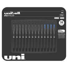 Uniball 207 Plus gel pens 14 pack with black and blue ink medium point 07 mm