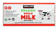 Kirkland Signature Organic Whole Milk, 8 fl oz, 18-count