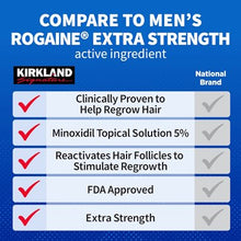 Kirkland Signature Hair Regrowth Treatment Extra Strength for Men, 5% Minoxidil Topical Solution, 2 fl oz, 6-pack