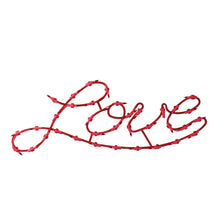 17" Lighted Red Love Script Valentine's Day Window Silhouette
