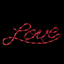 17" Lighted Red Love Script Valentine's Day Window Silhouette